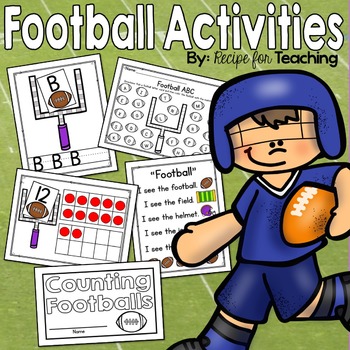Football Activities by Recipe for Teaching | Teachers Pay Teachers