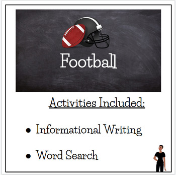 Preview of Football Activities - Informational Writing and Word Search - Sports - Winter