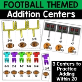 Football Addition Math Centers - Adding Within 20