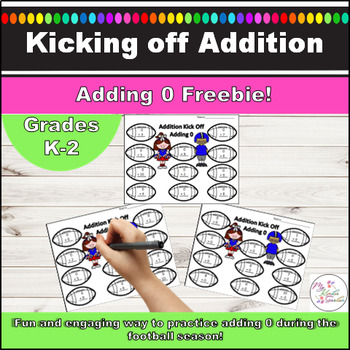 Preview of Football Addition Worksheets Adding 0 Free Math Printables