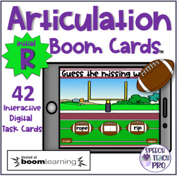 Preview of Football Articulation Boom Cards for Initial R