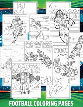 Preview of Football / Basketball Coloring Pages (PDF Printables)