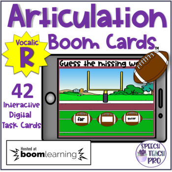 Preview of Football Articulation Boom Cards Game | Vocalic R