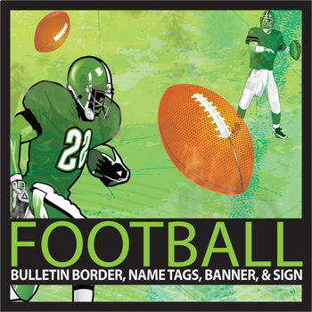 Preview of Football Theme Bulletin Board (editable)