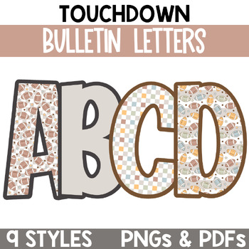 Preview of Football Bulletin Board Letters / Clipart / Lettering Pack