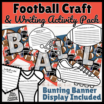 Preview of Football Bunting Banner & Football Writing Craft Templates & Worksheets