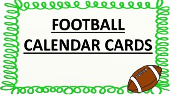 Preview of Football Calendar Cards