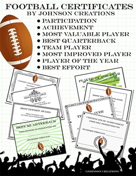 Preview of Football Certificates