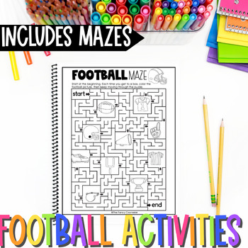 Super Football Cheerleading Word Searches Mazes for Bowl Games | TPT