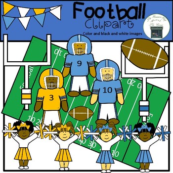 football and cheerleading clipart borders