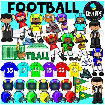 Preview of Football Clip Art Set {Educlips Clipart}