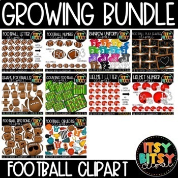 Preview of Football BUNDLE [$40 VALUE!] Shapes Letters Numbers Objects Emotions