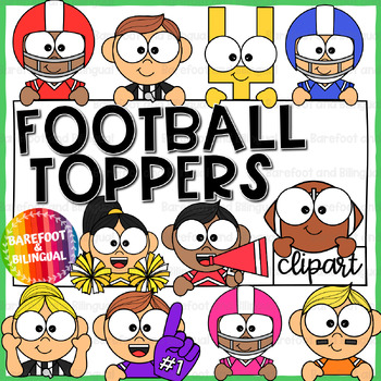 Preview of Football Clipart Toppers - Sports Toppers Clipart