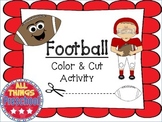 Football Color & Cut; Fine Motor Skills Practice