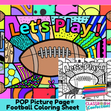 Football Coloring Page Football Classroom Theme Pop Art Co