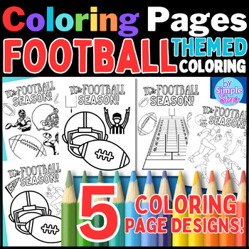 Football & Sports Coloring Pages & Sheets! Football Coloring Activity ...