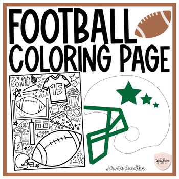 Preview of Football Coloring Sheet | Super Bowl 2024