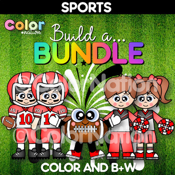 Preview of Football Crafts BUNDLE | Sports Craft | Super Bowl 2024 Activities | Cheerleader