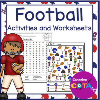 Football Math and Writing Differentiated Activities and Worksheets