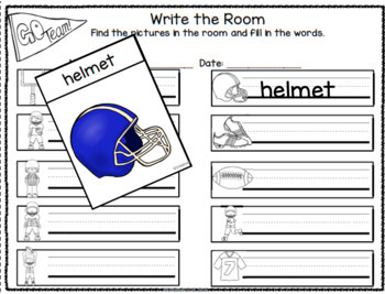 Football Math and Writing Differentiated Activities and Worksheets