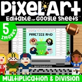 Football Pixel Art Math Multiplication and Division on Goo