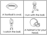 Football Early Emergent Reader Child Reading Activity Cards.
