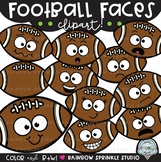 Football Faces Clipart {football clipart}