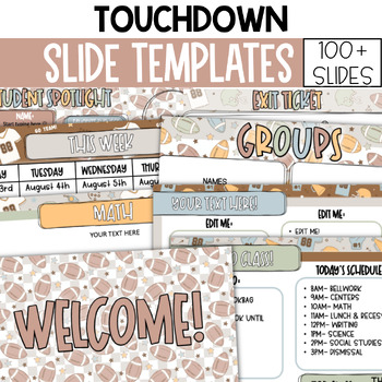 Preview of Football Fall Slides Templates / Google Slides Templates / Sports Themed Slides