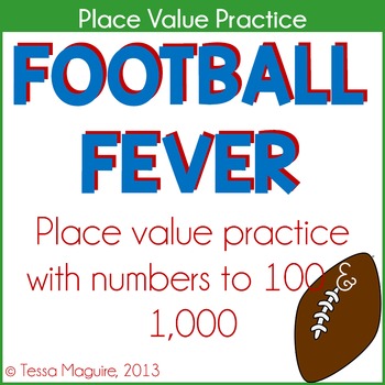 Preview of Place Value Centers: Football Fever