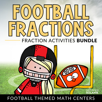 Preview of Football Fractions Bundle - Football Themed Math Activities & Games