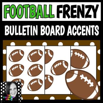 Preview of Football Frenzy Classroom Decor Bulletin Board Accents for Decorating and Labels