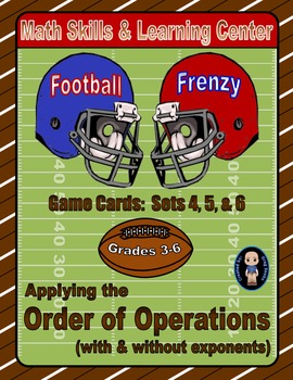 Preview of Football Frenzy Game Cards (Order of Operations) Sets 4-5-6