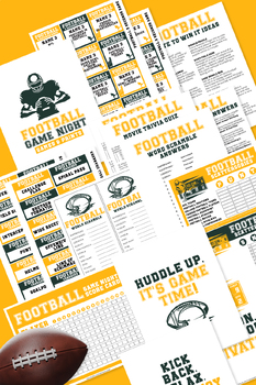 Preview of Football Game Night Printables