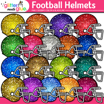 Preview of Football Helmet Clipart: 19 Side View Glitter Sports Clip Art Transparent PNG