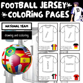 Football Jersey by country - 100 coloring & drawing pages 