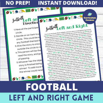 Preview of Football Left Right Game for Teachers, Staff, and Students