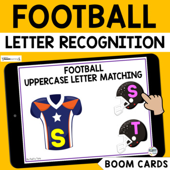 Preview of Football Letter Boom Cards : Letter Recognition Boom Cards