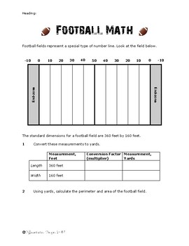 Preview of Football Math