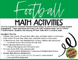 Football Math Activities