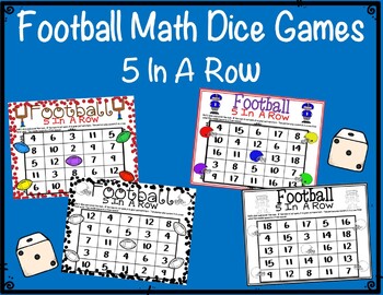 Football Math Center Dice Games by The Teaching Scene by Maureen