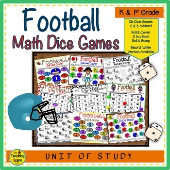 Preview of Football Math Center Dice Games