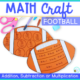 Football Math Craft | The Big Game | Football Bulletin Board