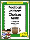 Math Problem Solving with Football Uniforms Lesson
