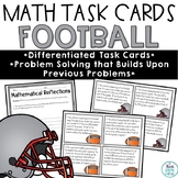 Football Math Problem Solving Task Cards Activity