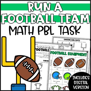Preview of Fall Football Math Project | Run a Football Team Math PBL