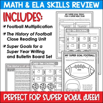 Super Bowl 2023 Football Math Activities Middle School