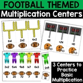 Football Multiplication Math Centers - Basic Multiplicatio