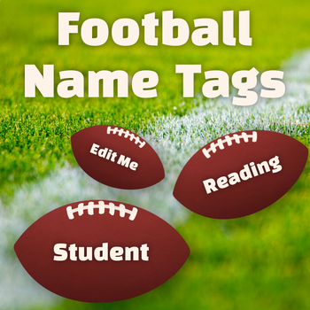 Preview of Football Name Tags - Sports Theme Decor