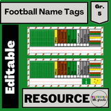 Football Name Tags Math