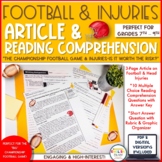 Football Nonfiction Article & Activities, The Big Game